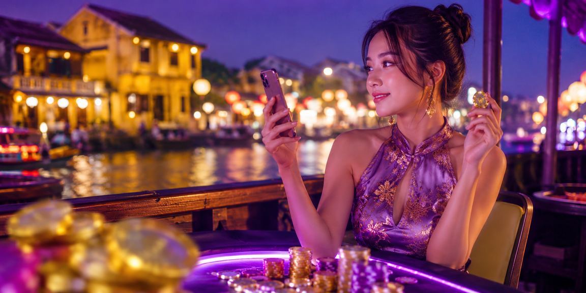 Trò chơi bài neon tại Hội An trên sxmn7