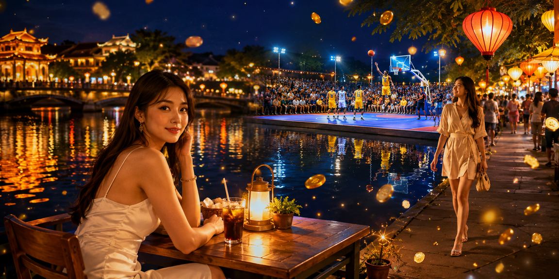 Người dùng xem tỷ lệ cá cược bóng rổ tại quán cà phê ở Huế