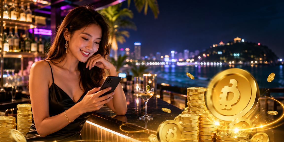 Người dùng nhận bonus đăng ký tại bãi biển Vũng Tàu